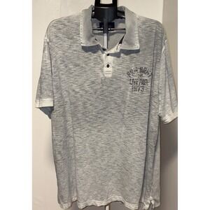 BUFFALO DAVID BITTON gray Faded Tee- Shirt with collar 2X Large